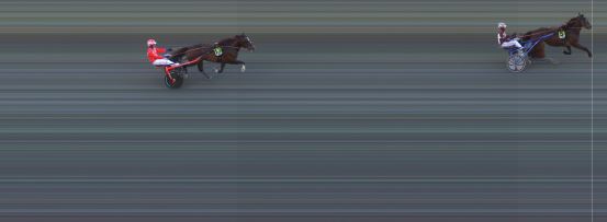 Målfoto for løp 9 på bane BI den 30.03.2019